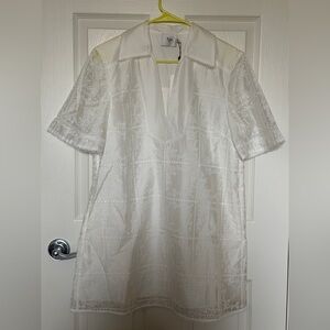 NWT! Aje MERRITT EMBROIDERED SHORT SLEEVE DRESS
